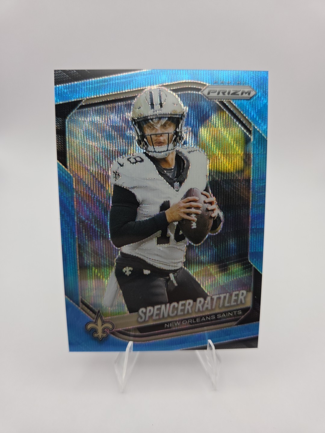 2024 Panini Prizm - Rookies Spencer Rattler #388 Blue Wave Prizm /230 RC
