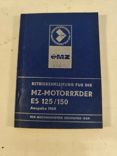 MZ operating instructions motorcycle ES 125 150 1968 engine electrics carburetor transmission