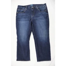 JAG Jeans Women's 20W Plus Denim Ruby Straight Crop Pants