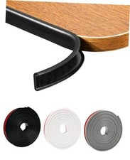 U-Shape TPE Edge Banding 16.4Ft (W:0.6'' H:0.2'') | Self 0.6 in x 16.4 FT Black