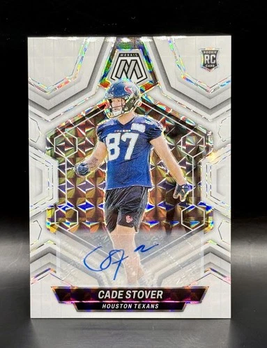 2024 Panini Mosaic - Rookies Cade Stover #384 White Mosaic Prizm Auto /25 RC