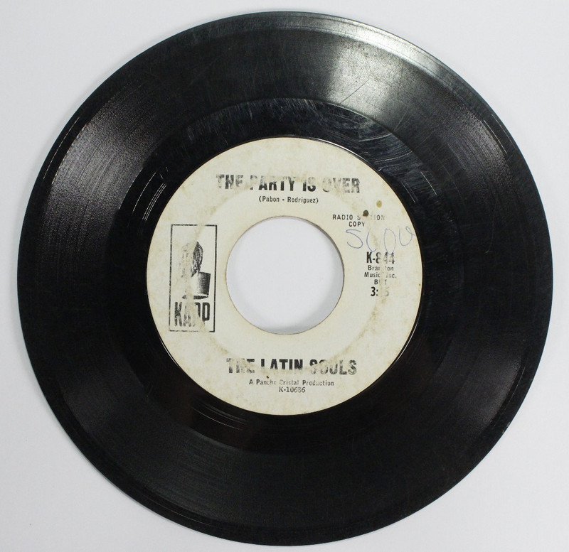 Kapp K-844 Latin Souls The Party Is Over / La Banda 45 RPM Radio Station Copy