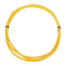 Braided Leather Cord, 4mm 1.1 Yard for Jewelry Making, Yellow, 1m