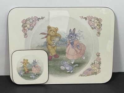 Essential Teddy Bears By Joy Sherger Australian Artist Place Mat & Coaster  Set