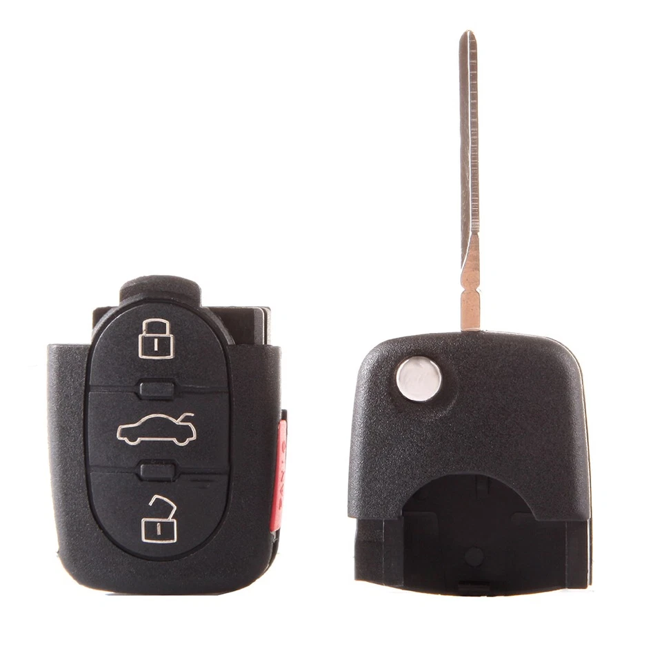 2 Remote Car Key Shell fits Audi Allroad Quattro 2002 2003 2004 2005 4 Buttons - Image 2 of 4