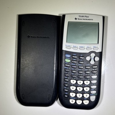 Texas Instruments TI-84 Plus Graphing Calculator Black w/ Cover - Tested