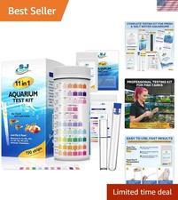 Ultimate 11 Parameter Aquarium Kit with Color Chart  Thermometer