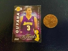 Trevor Ariza Los Angeles Lakers 2009 Finals GUYANA Perforated Stamp RARE