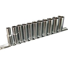 11PC  3/8" DRIVE HEAVY DUTY METRIC DEEP SOCKET SET 8MM - 19MM CRV DR SOCKETS