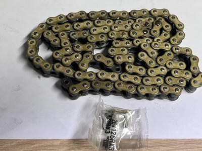 REGINA CHAIN 428  Glieder Kette mit Clipschloss gold MX 428 Motocross