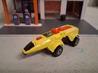 Vintage 1983 Hot Wheels Spacer Racer Speed Machines Yellow Black Base BW Mal
