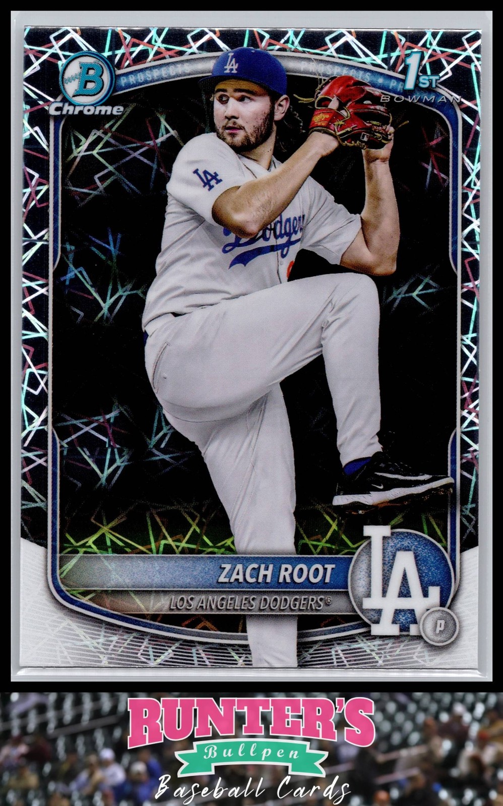 2025 Bowman Draft Chrome #BDC-22 Zach Root Dodgers 1st Bowman Lazer Refractor