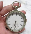 Antique 1880 Illinois Key Wound Pocket Watch w/ Silveroid Case; 11J ~ 4-E347 — photo 2