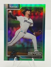 2026 Topps Series 1 Aqua Rainbow Foil Eury Perez Miami Marlins