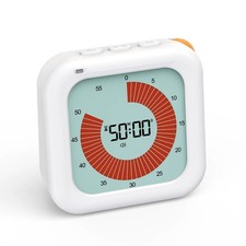 ORIA Visual Timer 60 Minute Silent Countdown Clock Classroom Kitchen Home Office