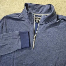Banana Republic Polartec Sweater Mens 2XL Blue Fleece Pullover Preppy Golf Hike