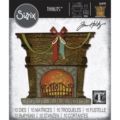 Tim Holtz ''FIRESIDE'' Fireplace Christmas Sizzix Thinlits Cutting Dies 2025