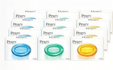 PEARS SOAP BLUE -GREEN-ORANGE ORIGINAL 125G X 6 BARS OR 12 BARS