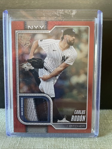 2026 Topps Series 1 Carlos Rodon #82 Red Rainbow Foil Game Used #1/5 Yankees