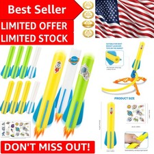 Launch Fun: 8 Foam Air Rockets for Kids, Outdoor Toys & Creative Play