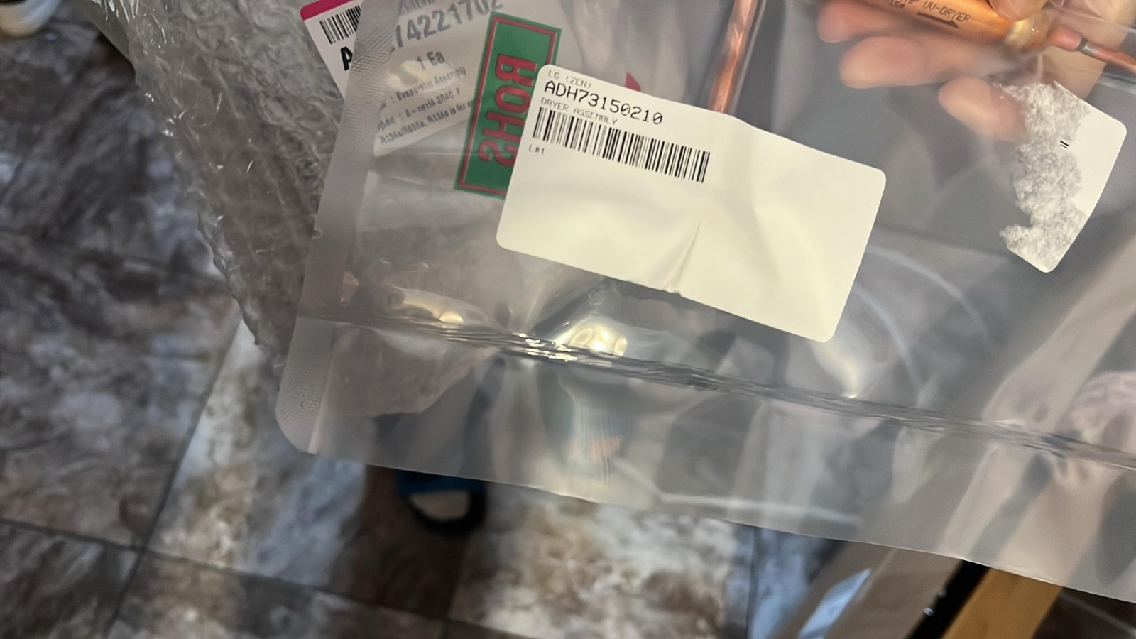 LG ADH73150210 Refrigerator Filter Drier Assembly