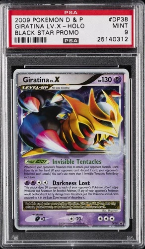 2009 POKEMON DIAMOND & PEARL BLACK STAR PROMO #DP38 GIRATINA LV.X-HOLO PSA 9