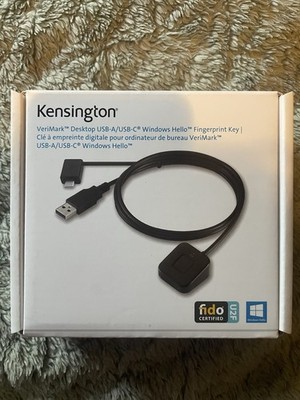 Kensington VeriMark Desktop USB-A/USB-C Windows Hello Fingerprint Key