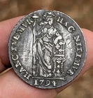Dutch Netherlands 1 Gulden 1794 Standing Pallas Holland Silver Coin_b559