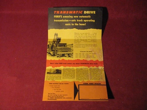 1959 Ford Pickup Truck Sales Brochure Booklet Catalog Old Original