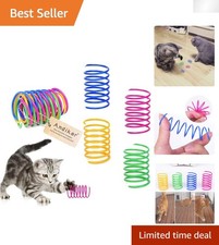 12-Piece Colorful Cat Spring Toy Set - Safe, Fun, and Engaging Playtime