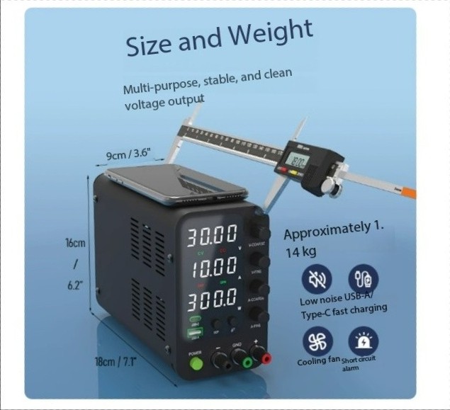 DC Laboratory Power Supply 30V 60V 120V Adjustable Voltage Regulator Bench