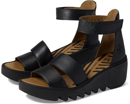 Fly London Women's BONO290FLY Hook & Loop Ankle Strap Wedge Sandal