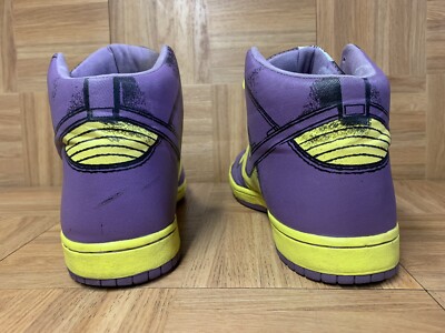 RARE? Nike Dunk High 1 Piece Premium Purple Yellow 12 Vintage 