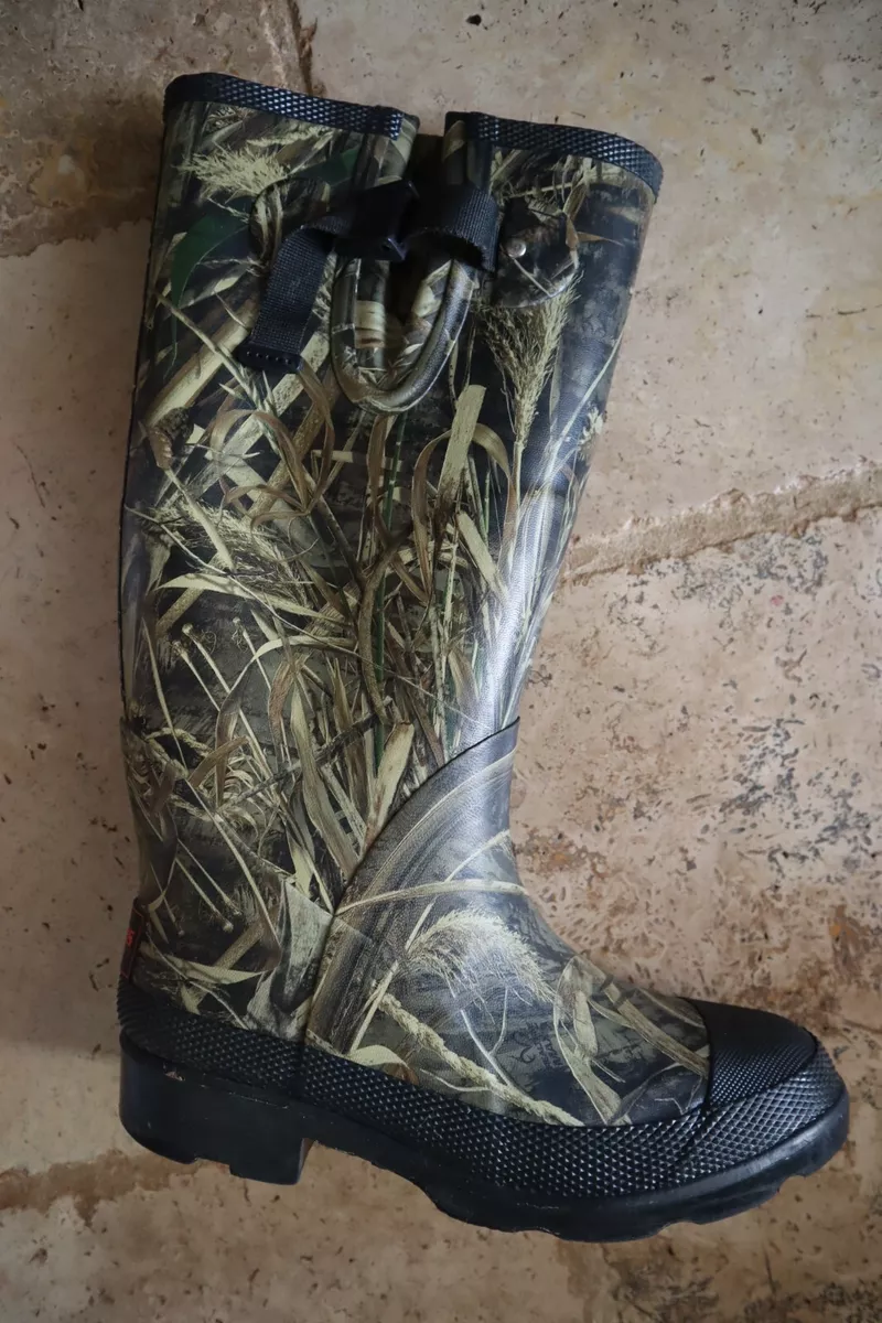 Shades of Green Camouflage BRAZOS Work Force Tall Rubber Pull On