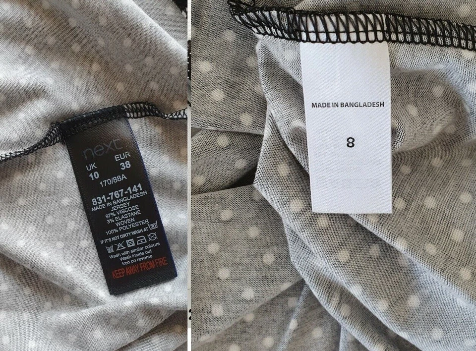 Womens NEXT Blouse Ladies T-shirt Tunic Top Spot Dot Print Work Shirt Party Size - Image 3 of 3