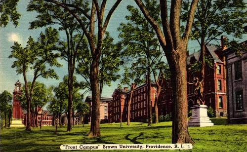 Cartolina campus frontale, Brown University, Providence, Rhode Island