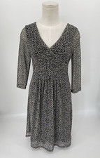 ZERO Kleid Mesh Optik Bügelfrei 3/4 Ärmel Wickeloptik Gr.36/38 1x getragen