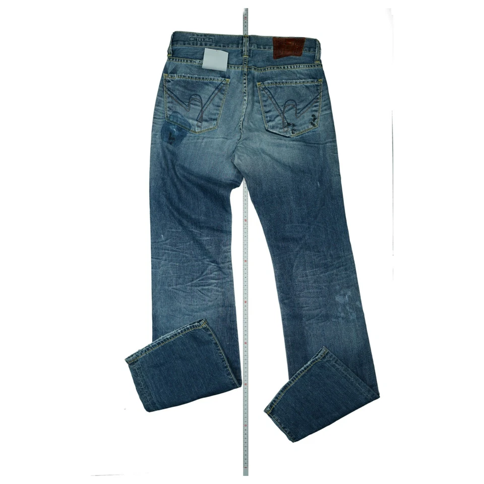 Citizens of Humanity Mujer Boot-Cut Vaqueros Used Look Patchwork W28 L34 Azul - Imagen 3 de 4