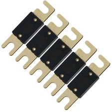 5 x 250 Amp ANL Inline Gold Plated Electrical Protection Fuse Blade for Vehicle