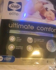 NEW Sealy Elite Ultimate Comfort Fitted Mattress Pad Protector 400 TC TWIN 79