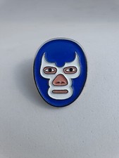 PIN AZUL DEMONIO LUCHADOR MEXICANO LUCHA LIBRE