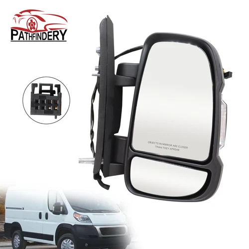 Passenger Right Side Door Mirror Power with signal Light for 10-24 RAM Promaster
