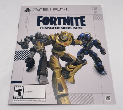 Fortnite Transformers Pack 1,000 V-Bucks 11 Cosmetics PS5 PS4 NTSC USA Code