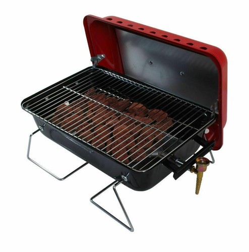 Portable Table Top Gas Barbeque BBQ With Lava Rocks Camping Caravan - Bild 2 von 8