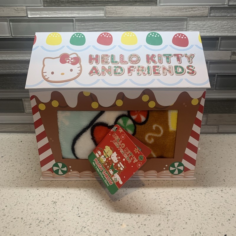 New Hello Kitty Christmas Holiday Treats 46 x 60 Plush Throw Blanket New In Box