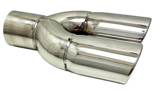 Exhaust Tip 2.50 Inlet 3.00 X 2.50 Outlet 10.00 long WD-OVAL30010-250-HP-SS Dual - Afbeelding 7 van 8