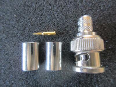 Lot Amphenol Connector 31-71000RFX  BNC Male Crimp Plug 75  RG6 or Belden 9248