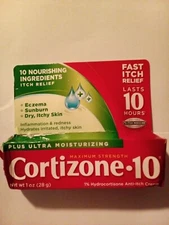 CORTIZONE 10 Max Strength + ULTRA MOISTURIZING 1oz Anti-Itch Creme READ DESCRIP-