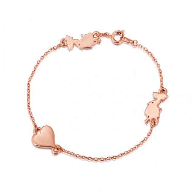 Rose Gold Plated Gold Fashion Bangles Charms