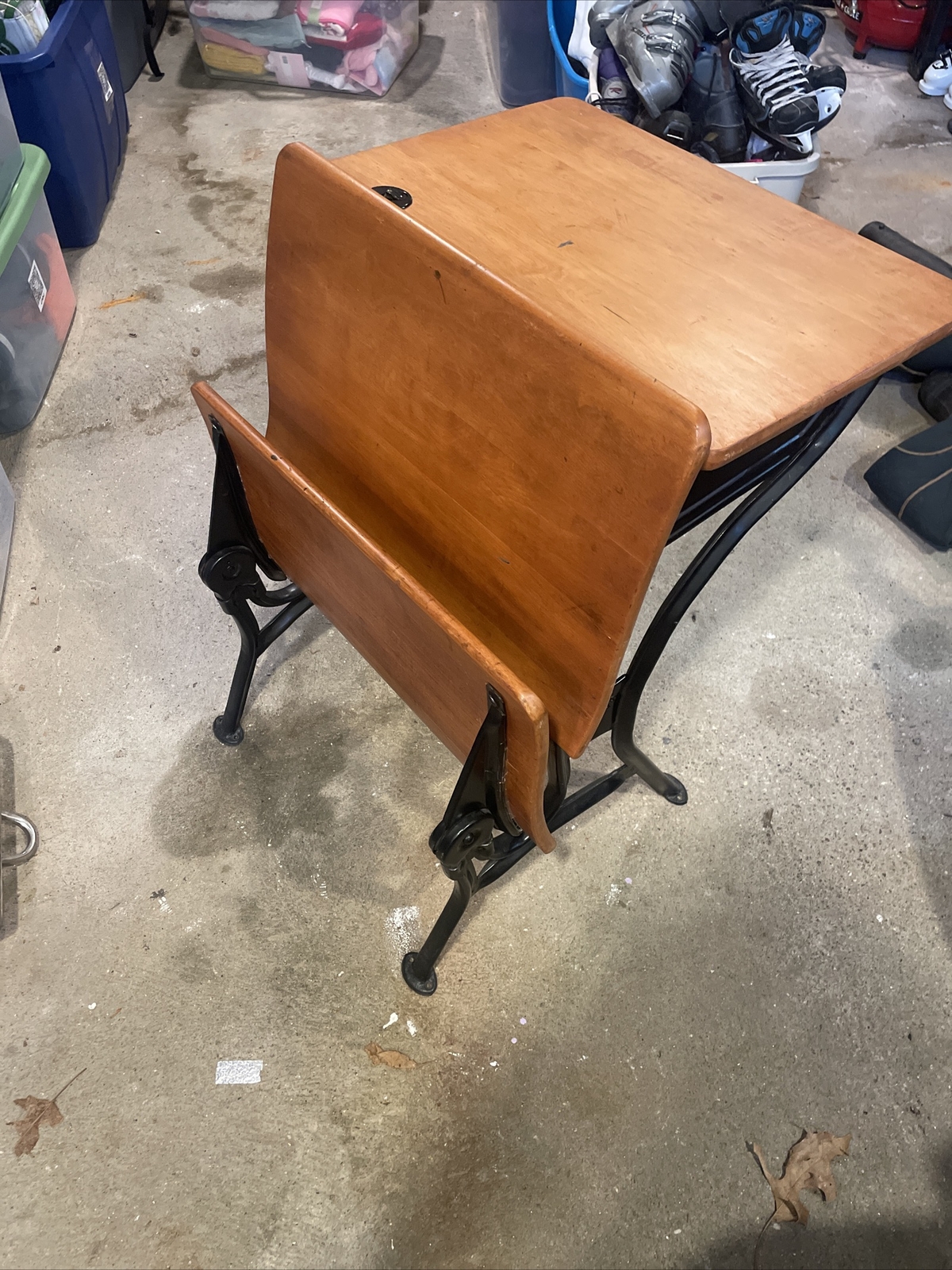 VINTAGE ANTIQUE SCHOOL DESKS complete with INK WELL (price listed is